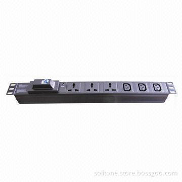 6-way PDU/Universal Plug Socket, 10A, 19-inch Network Cabinet, Size 1U